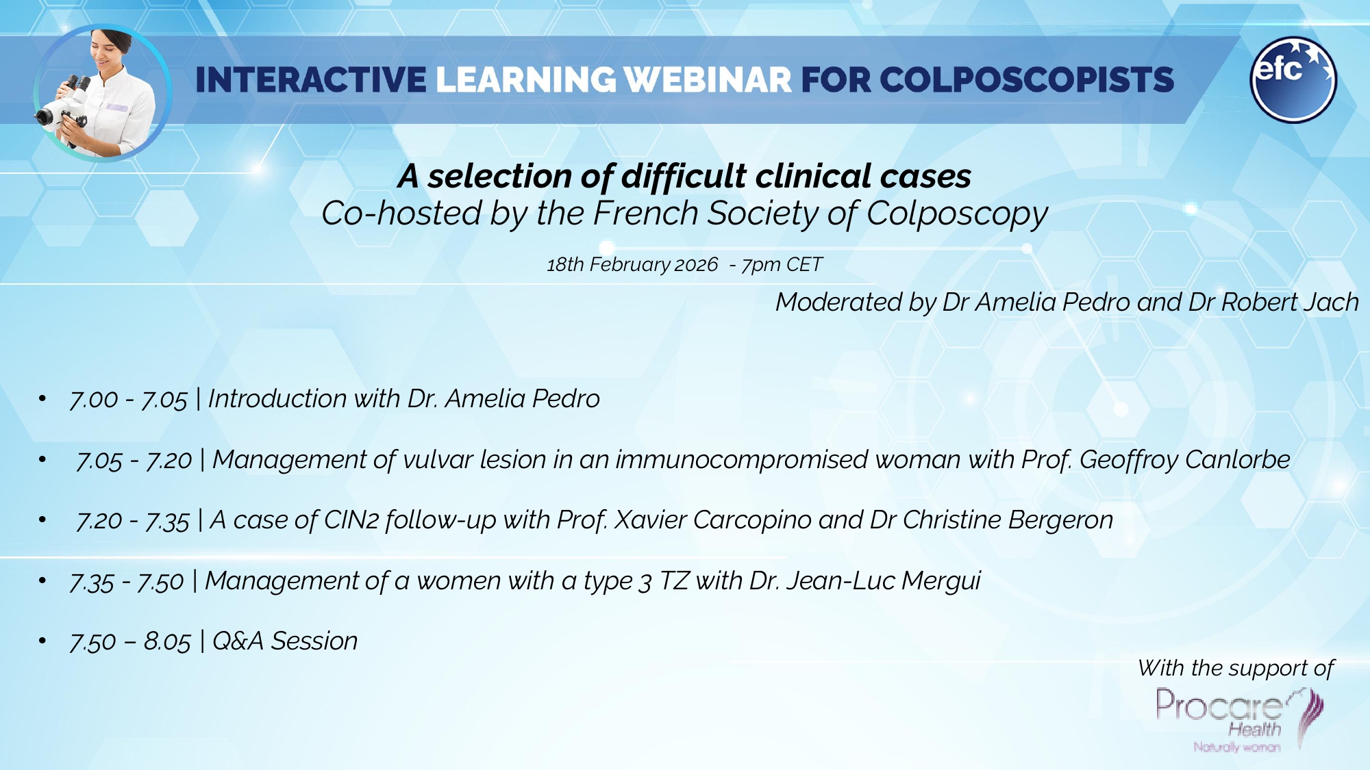 Programme slide 1st EFC Webinar 2026